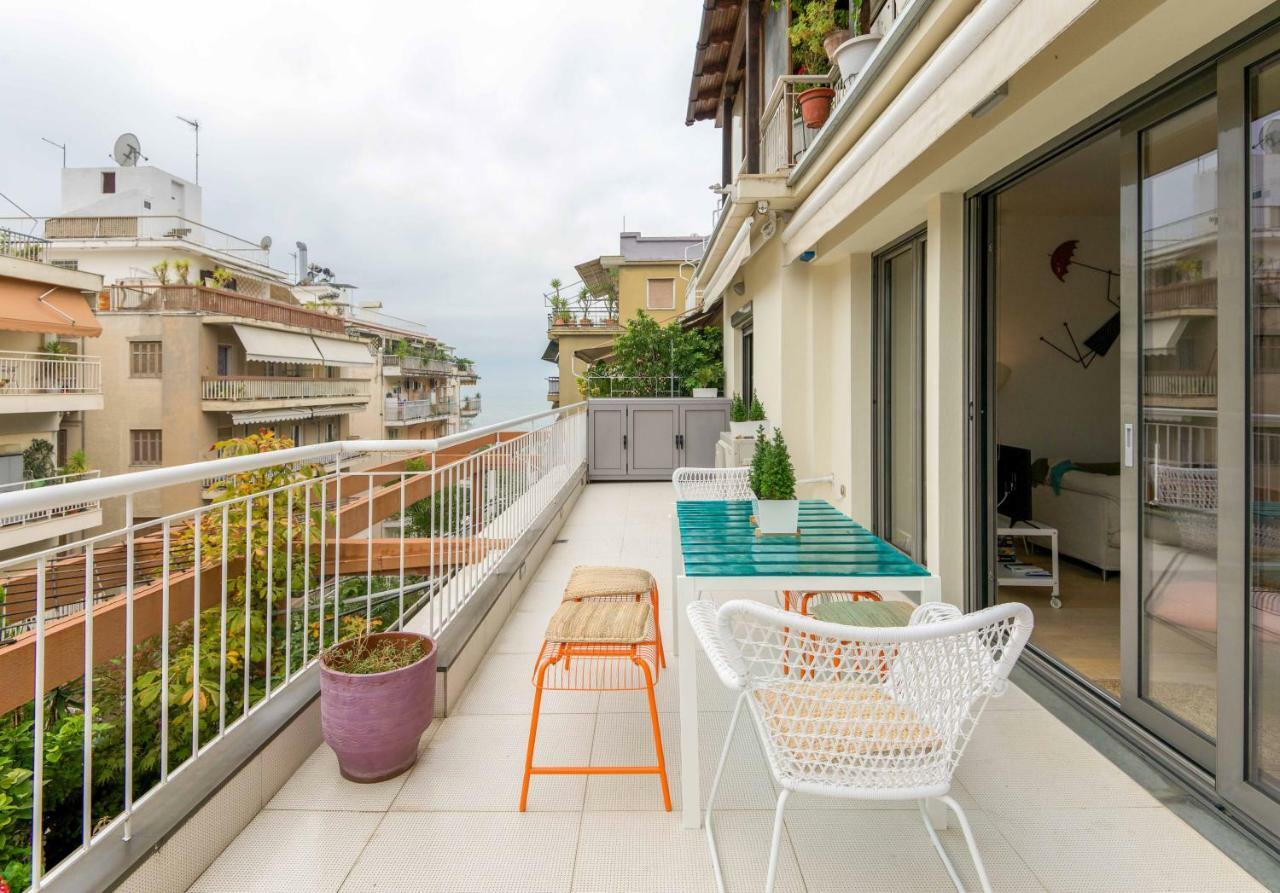 Stylish 3-Bedroom Apartment & Terrace Tessalónica Exterior foto